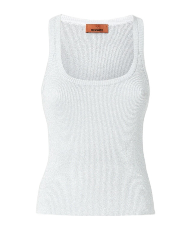 Shop Missoni Lurex Tank Top In White