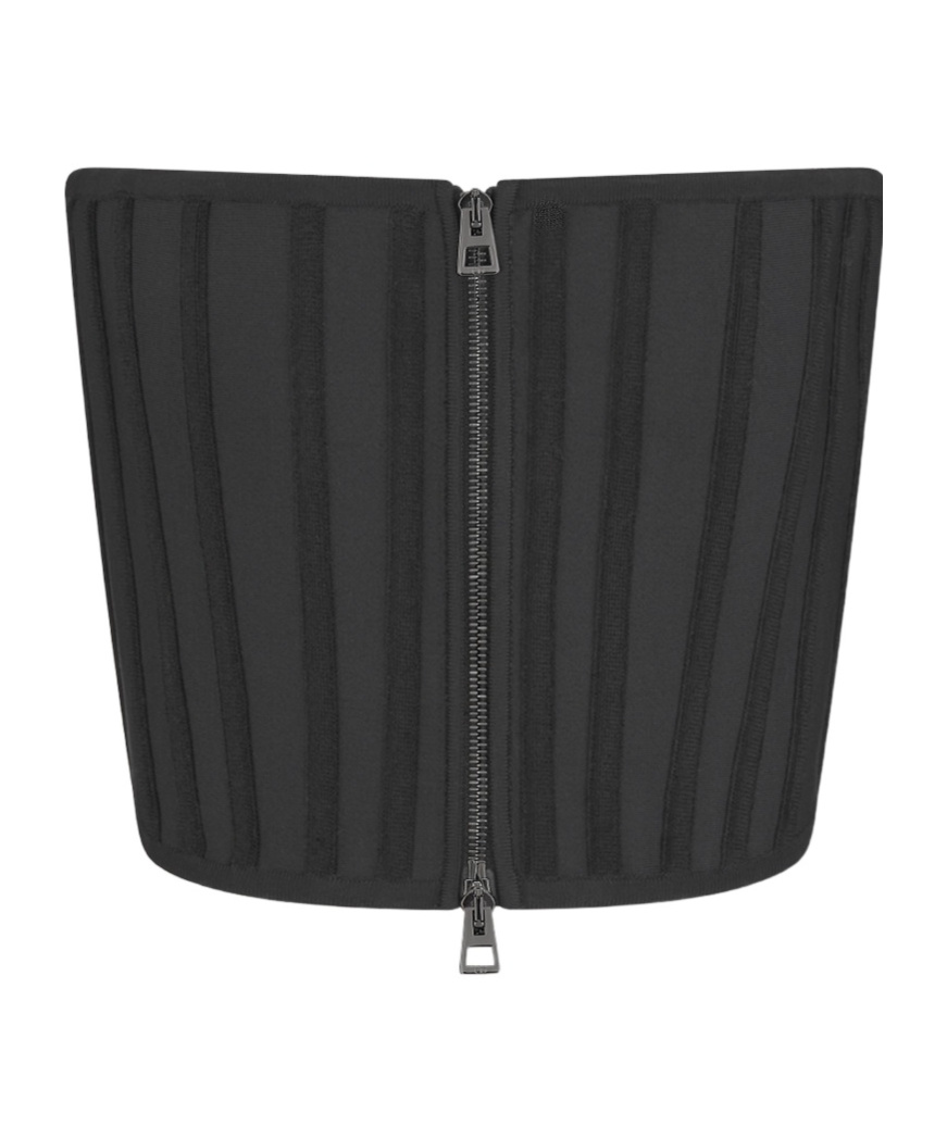 Dior Zipped Corset In Black