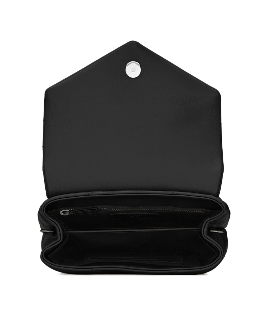 Saint Laurent Logo-plaque Leather Crossbody Bag In Black