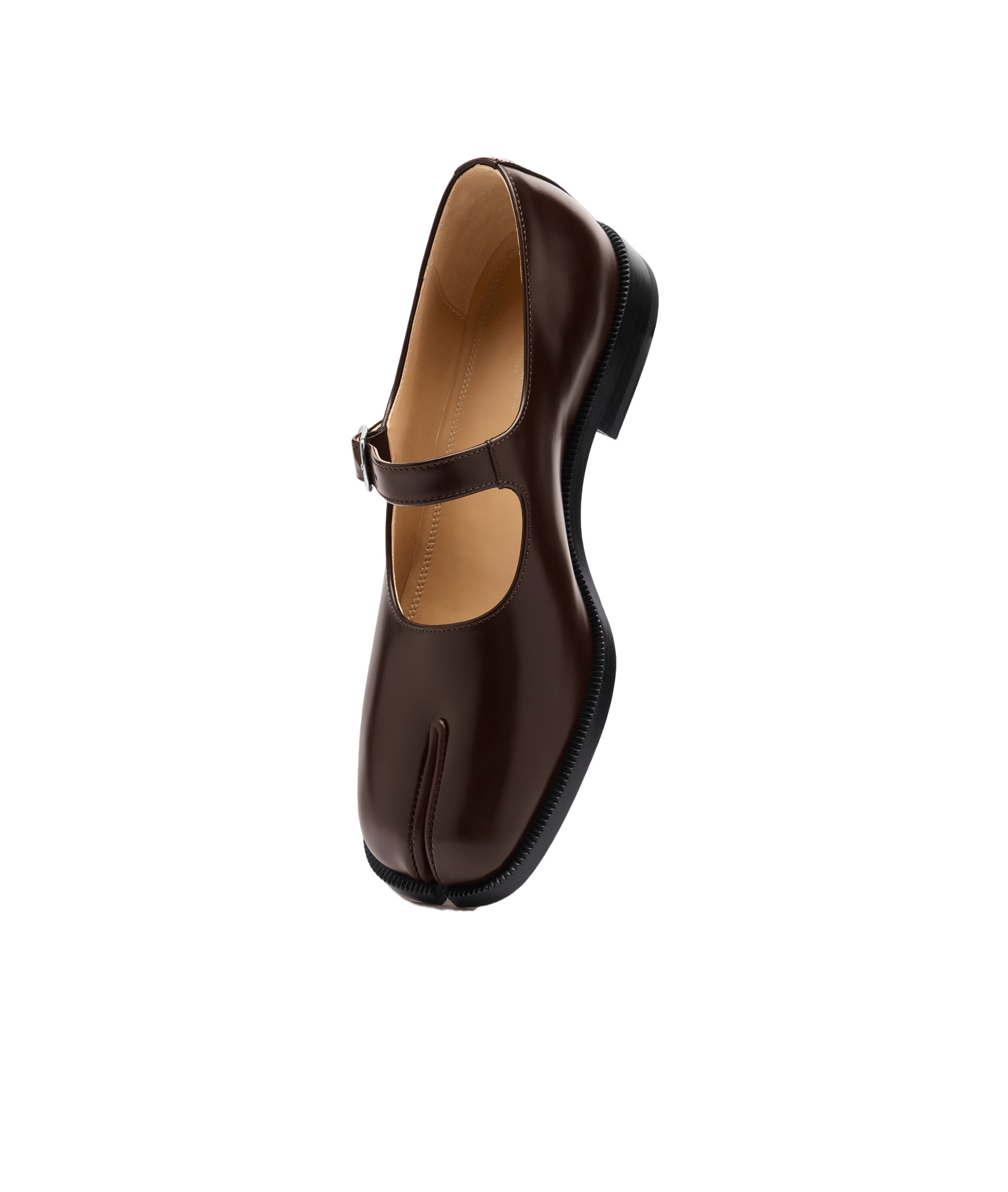 Shop Maison Margiela Tabi Mary-janes In Black