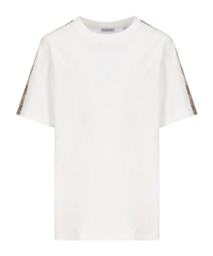 Burberry Checked- Trim Cotton T-shirt