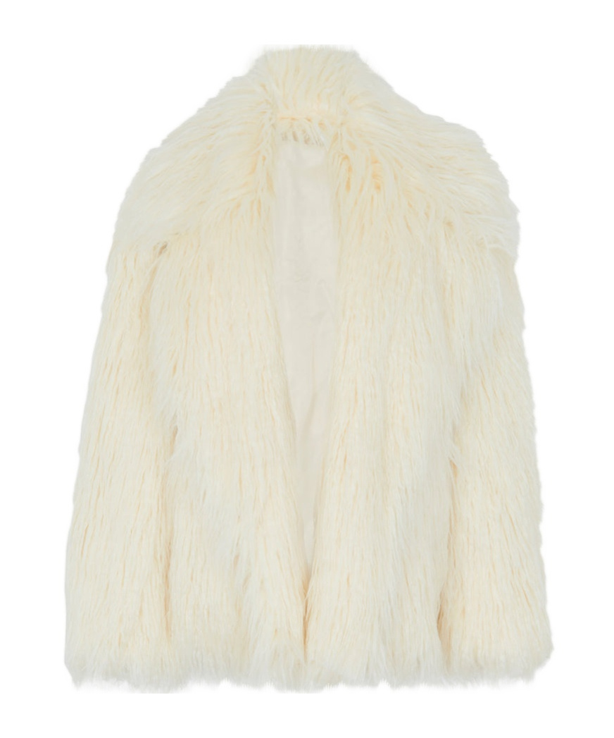 The Frankie Shop Liza Short Faux Fur Coat
