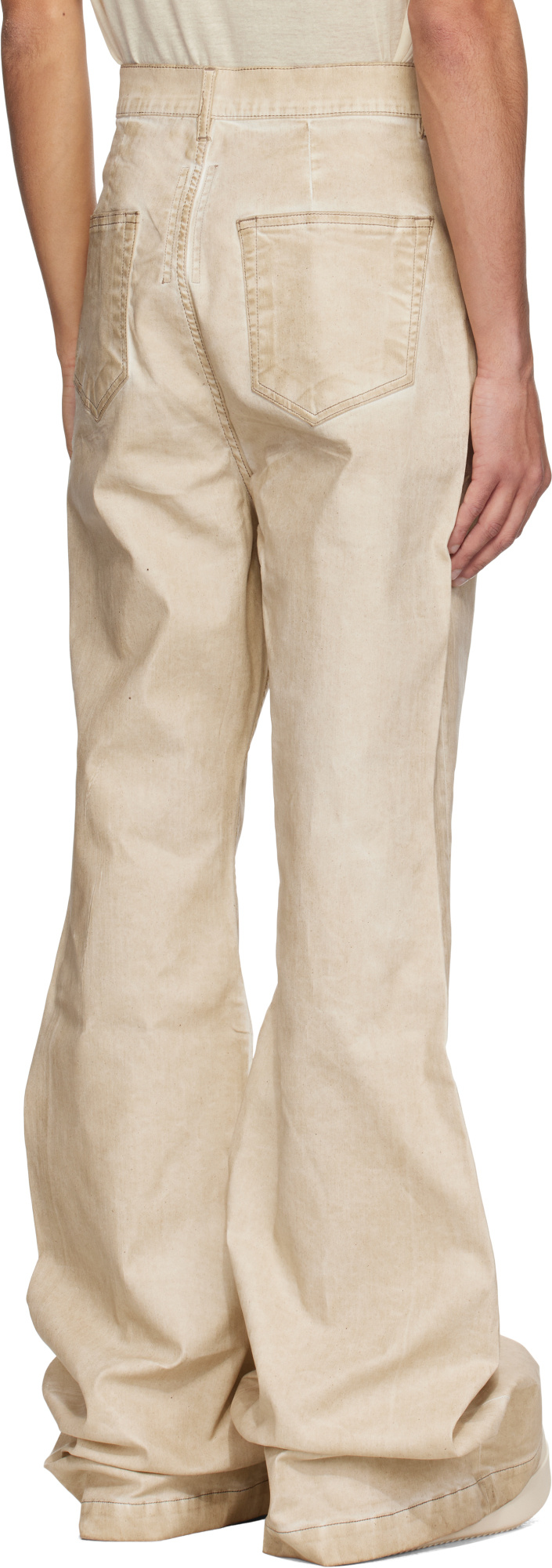 RICK OWENS DRKSHDW DENIM TROUSERS WITH BELT LOOPS