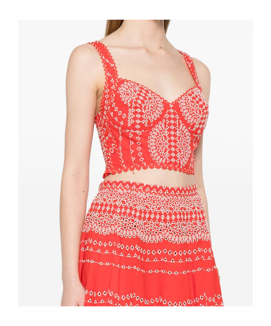 Charo Ruiz Goldie Crop Top In Red