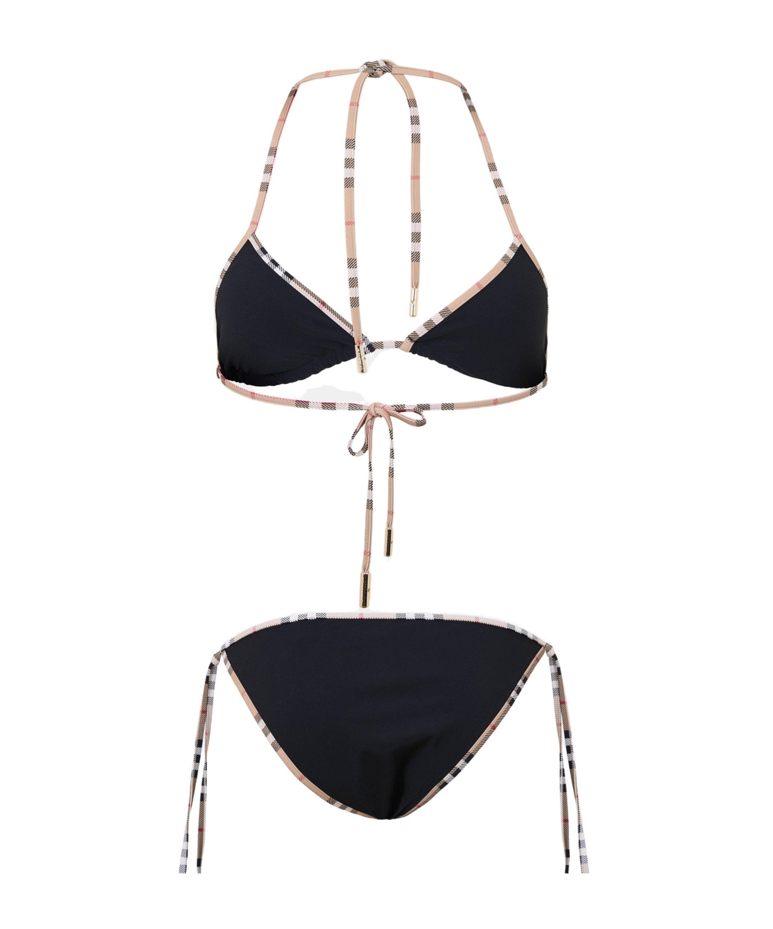 Balmain Solid Color Bikini In Black