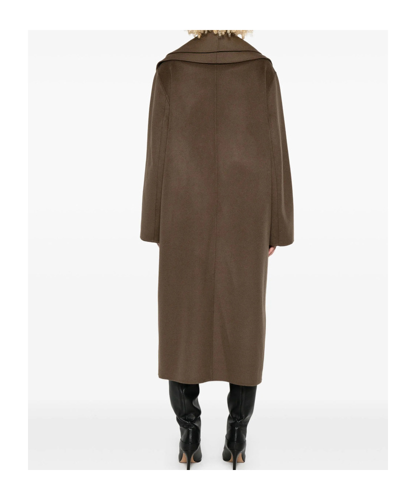 Rohe Double-breasted Shawl-collar Coat In Brown
