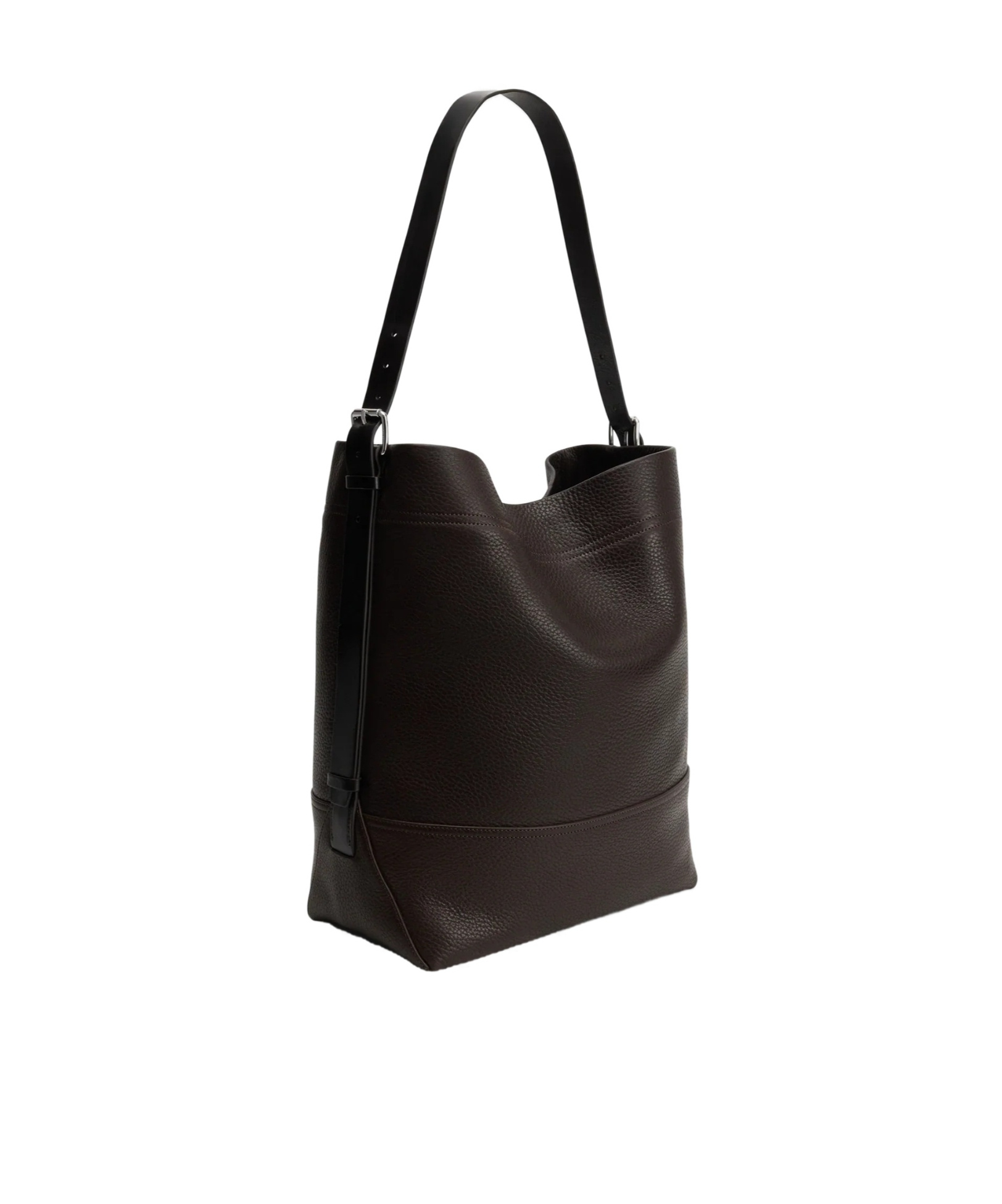 Lemaire Large Belted Tote Bag In Brown