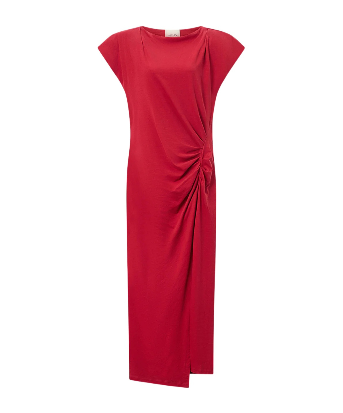 Isabel Marant Étoile Nadela Draped Slit Maxi Dress In Red