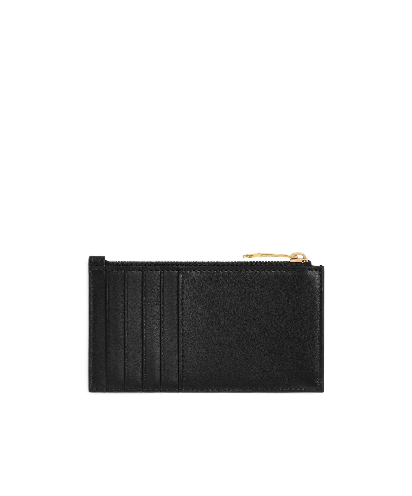 Bottega Veneta Black Cardwallet With Zip And Intrecciato Motif In Leather Woman In Black