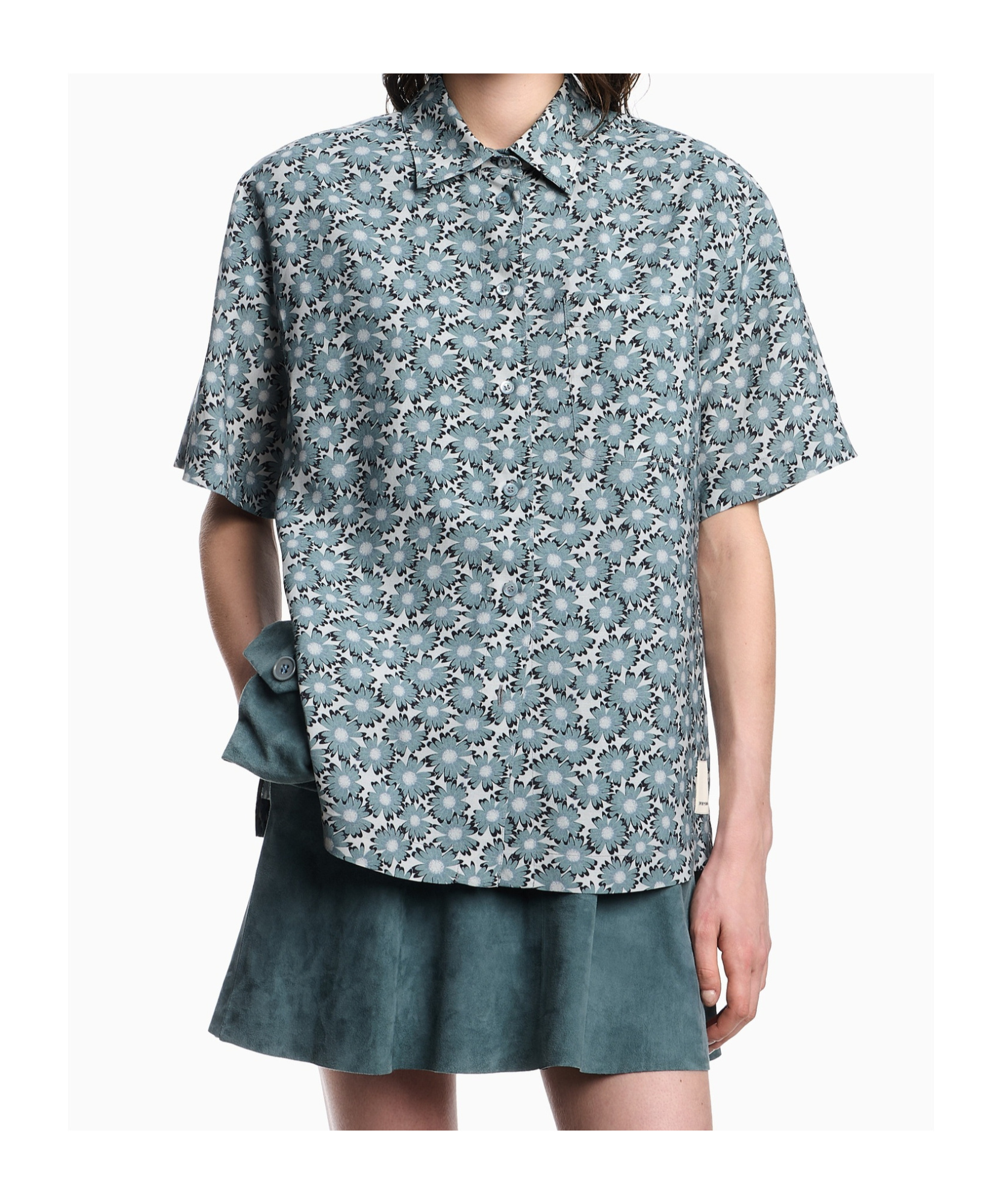 Shop Emporio Armani Daisy-print Shirt In Multicolor