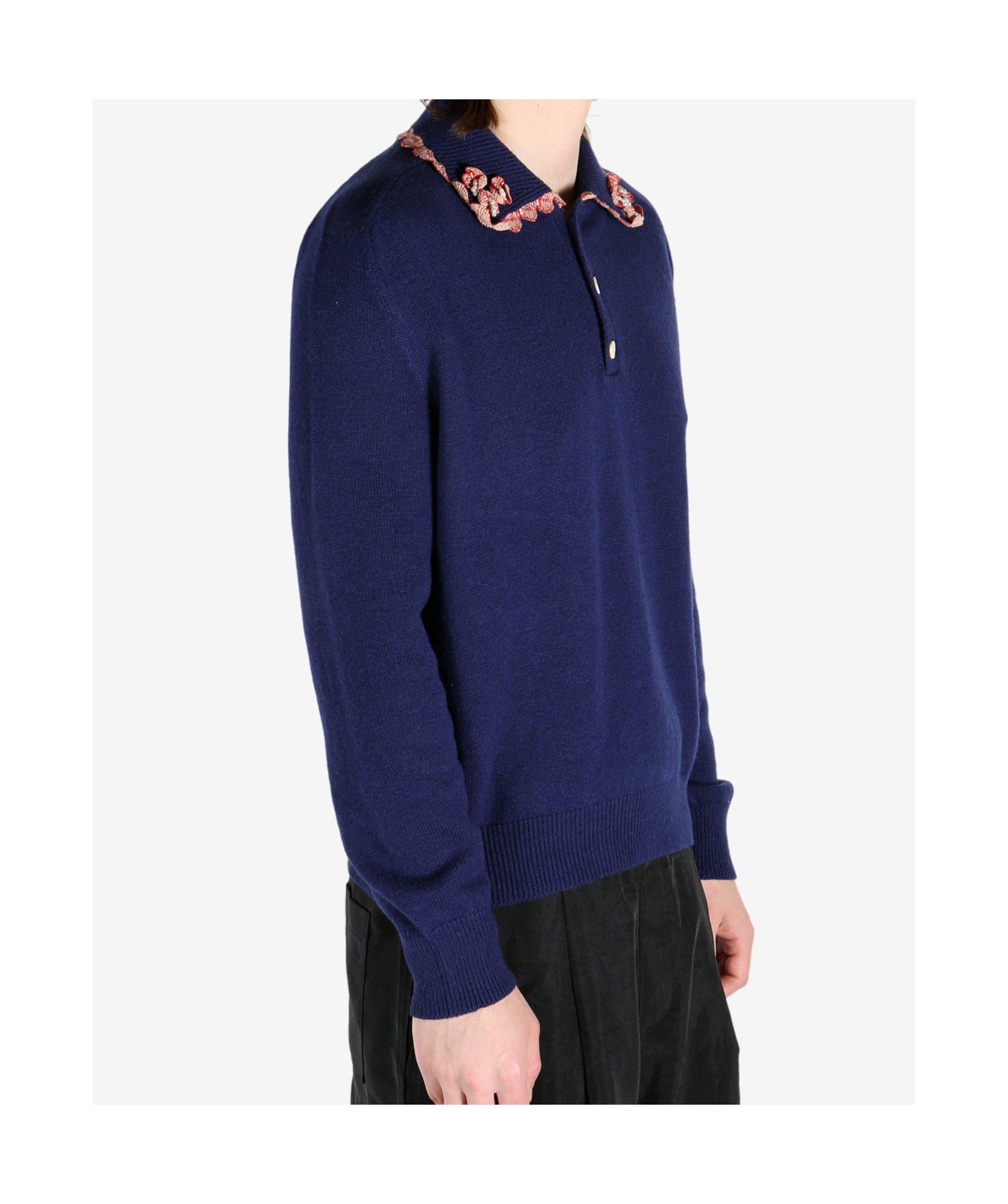 Bode Long Sleeve Polo Sweater