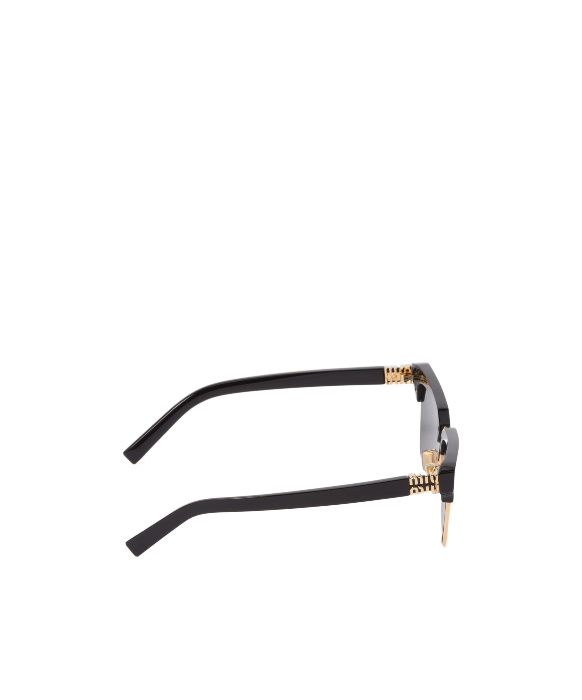 Miu Miu Logo Pattern Sunglasses In Gray