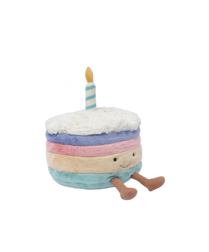 Jellycat Amuseables Rainbow Birthday Cake Doll In Multi
