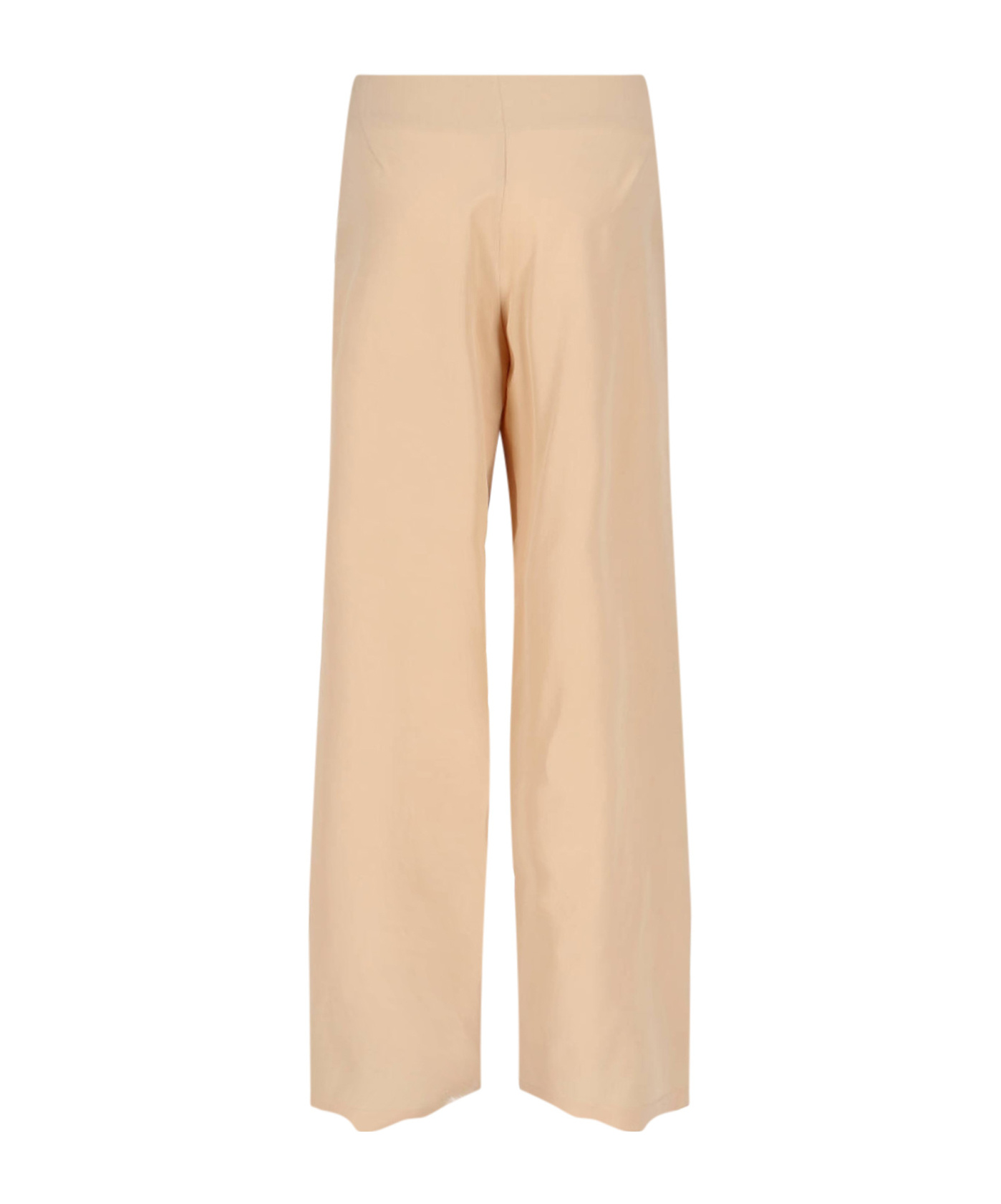 Ermanno Scervino Elastic Waist Casual Pants In Nude