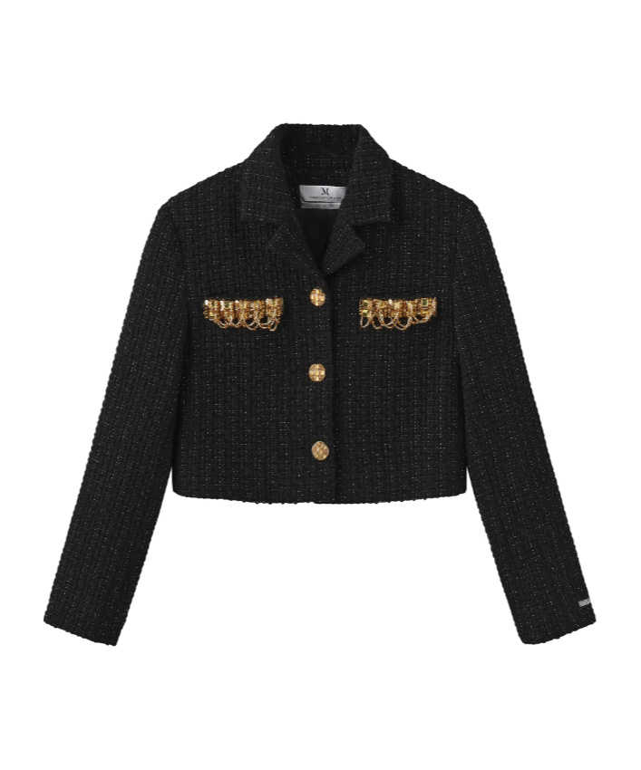 Marissa Chiara Button-down Jacket In Black