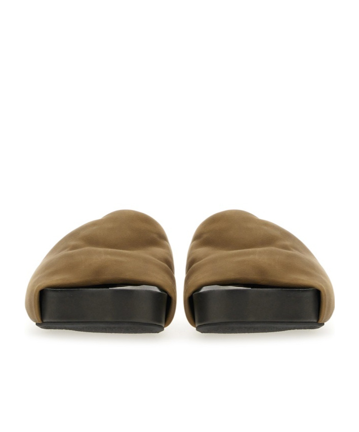 Uma Wang Leather Sandal In Green