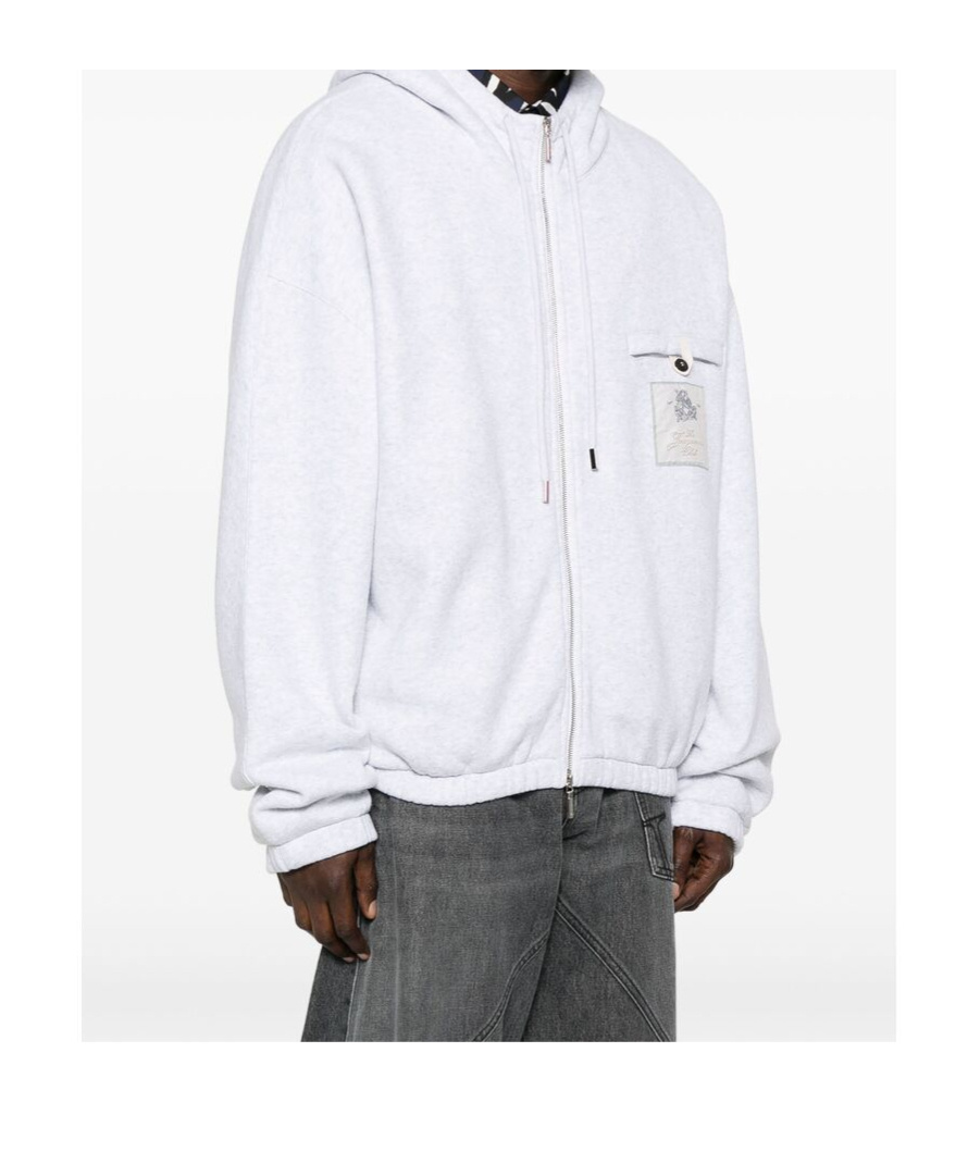 Jacquemus Le Hoodie Torneo Club Logo Patch Cotton Hoodie In White