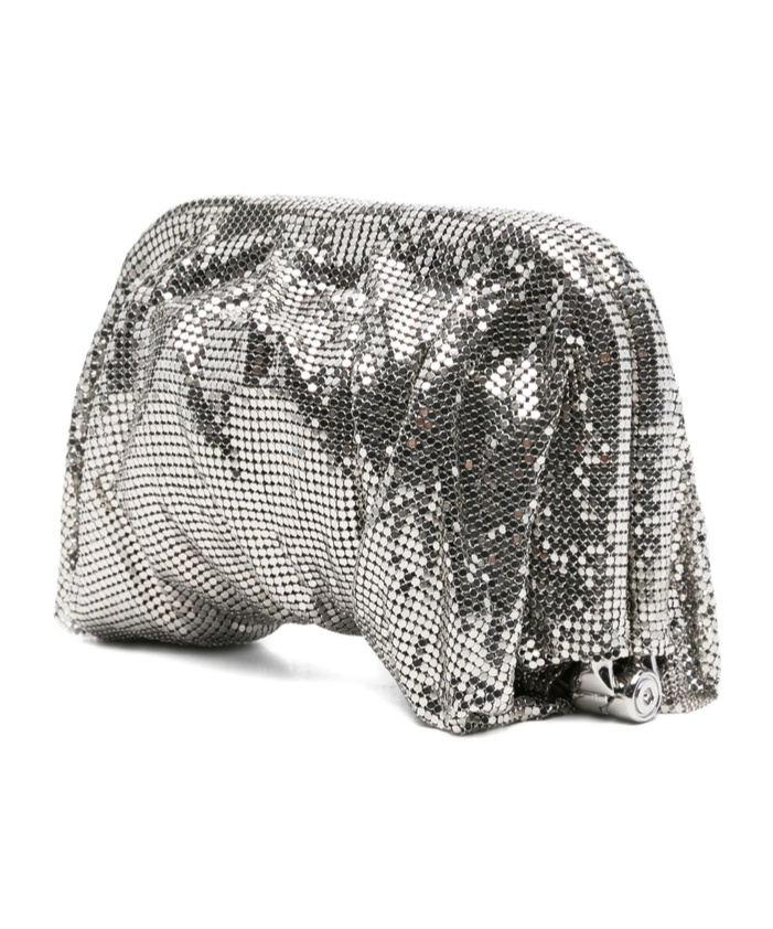 Benedetta Bruzziches Mini Chain-strap Clutch Bag In Silver