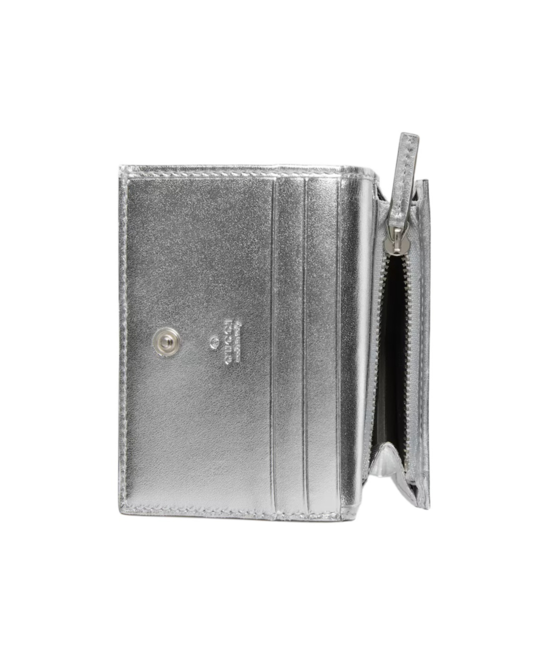 Gucci Gg Marmont Python Small Wallet In Black