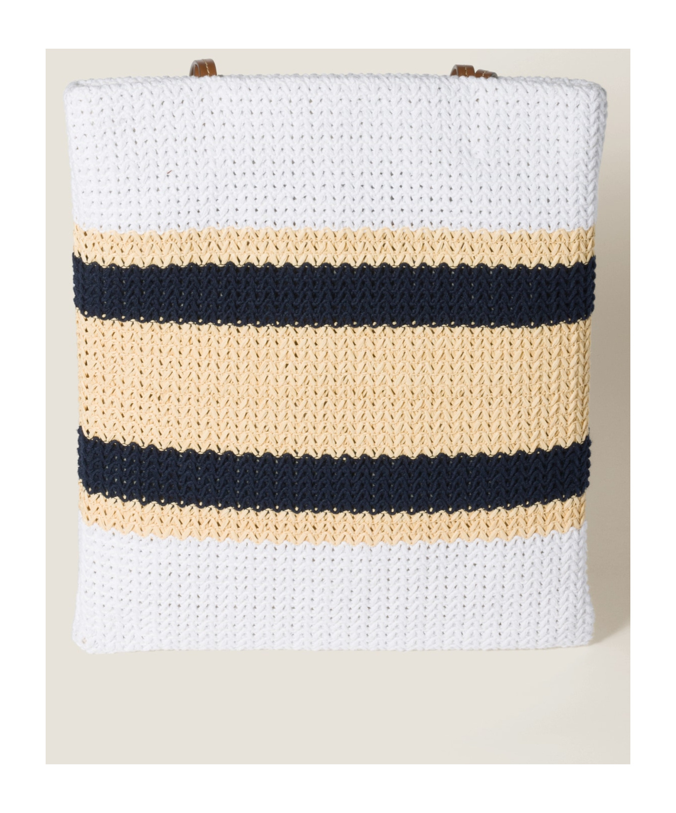 MIU MIU RAFFIA-EFFECT WOVEN TOTE BAG
