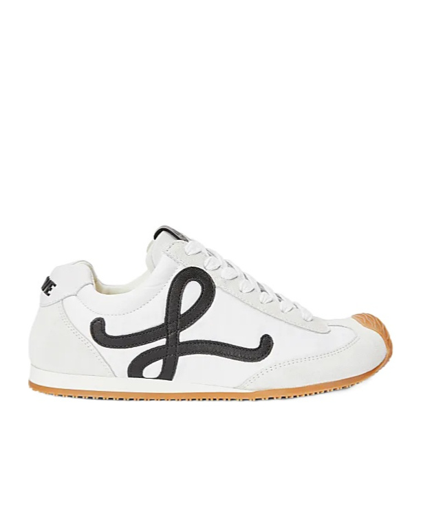 Shop Loewe Ballet Runner 2.0 In Nylon And Calfskin In White