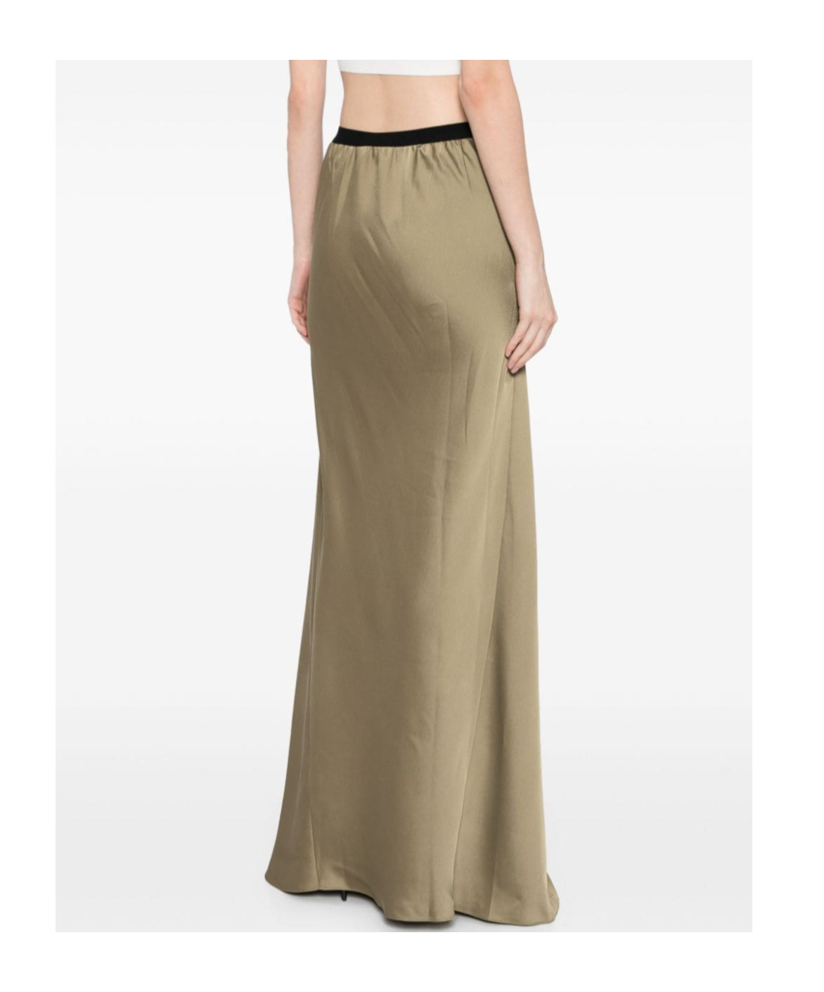 Christopher Esber Front Pocket Bias Maxi Skirt In Green