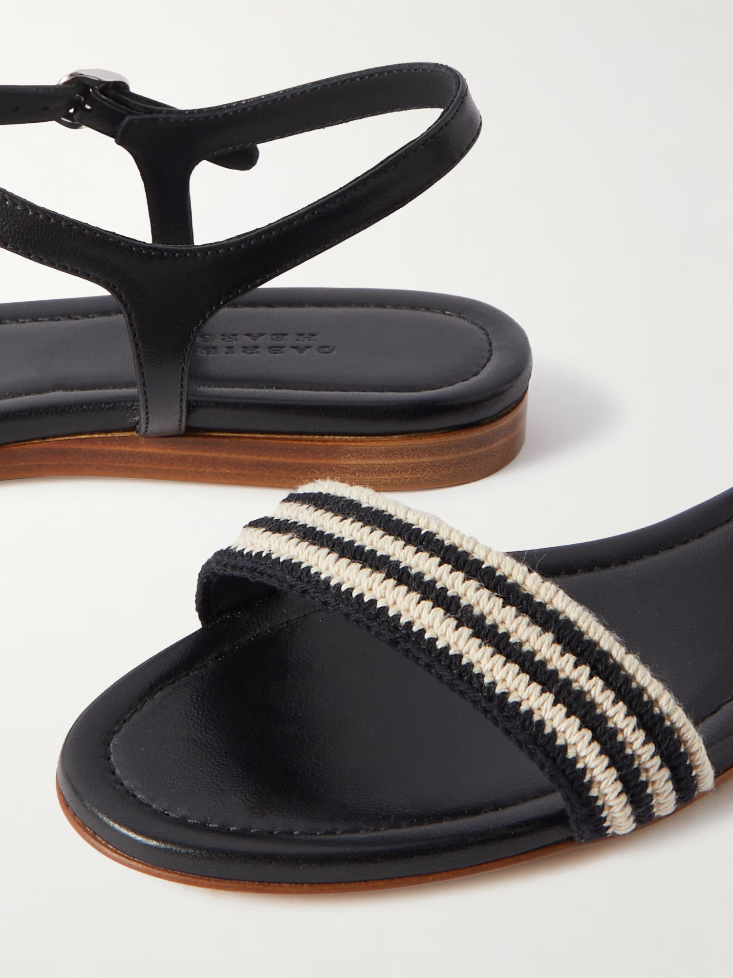 Gabriela Hearst Alexi Crocheted Sandals In Black