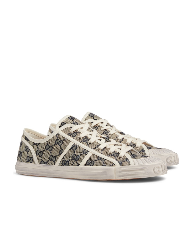 Gucci Gg-print Low-top Sneakers In Nude