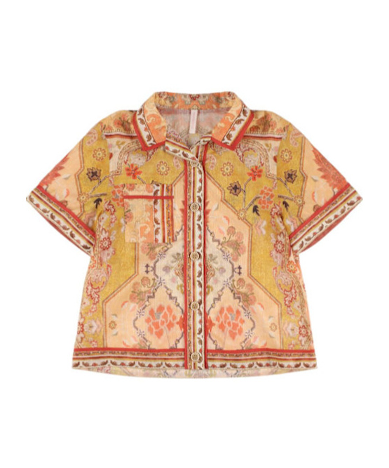 Zimmermann Short-sleeved Shirt In Brown