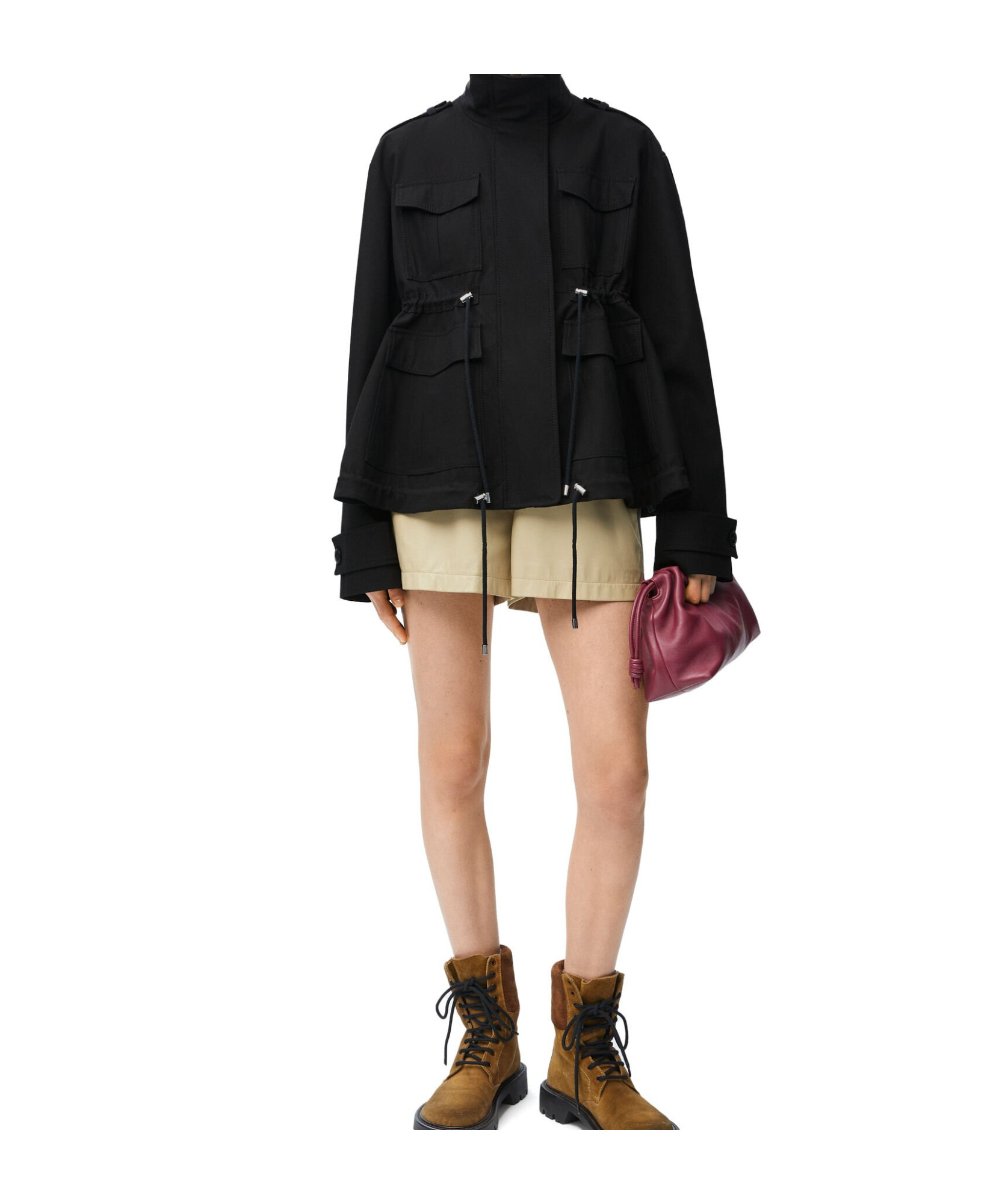 Loewe Cottton Parka In Black