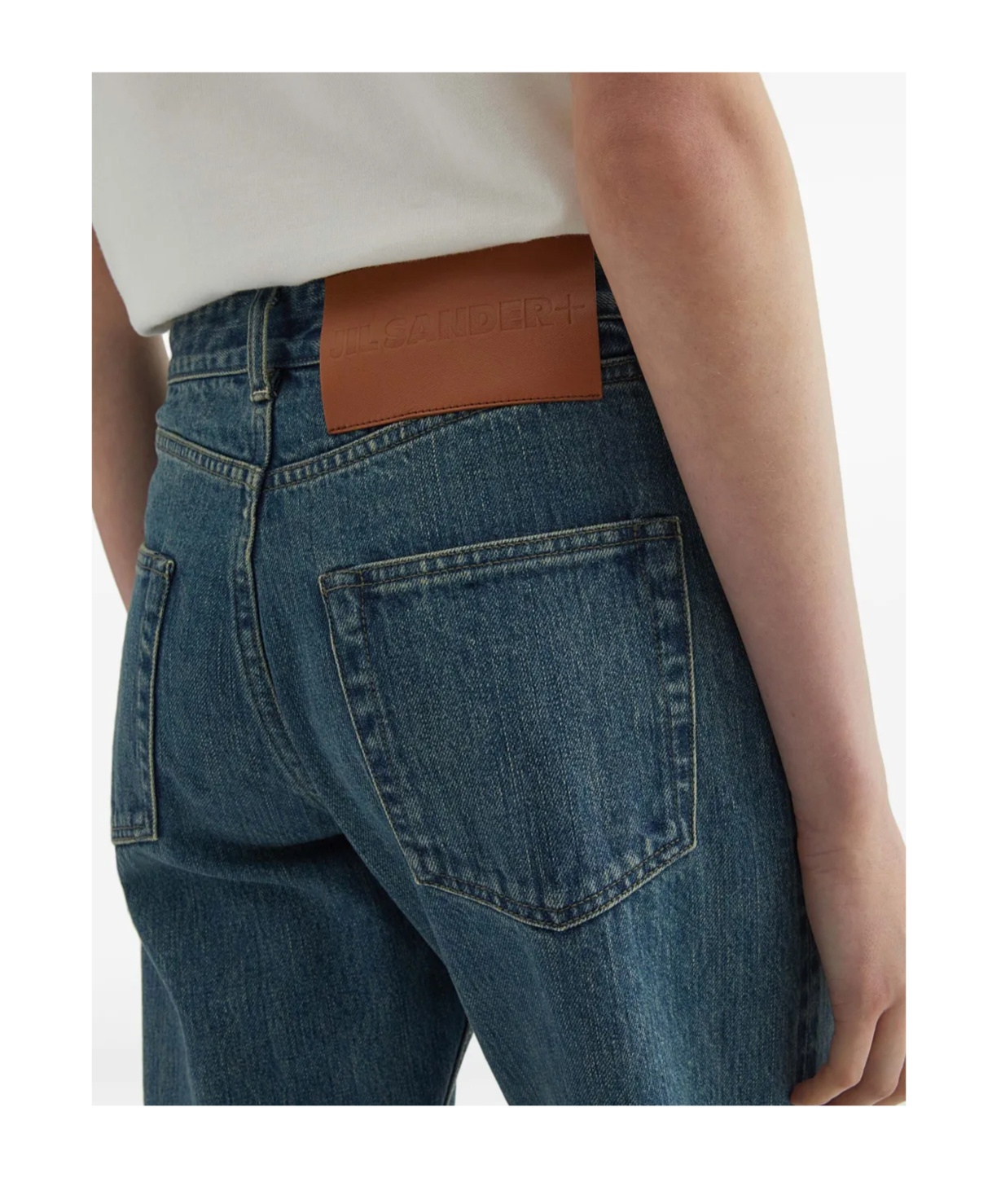 Jil Sander Slim Twist Jeans In Blue