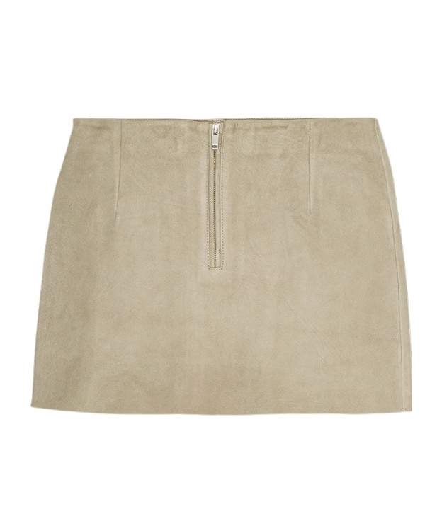 Remain Birger Christensen Beige Bonded Leather Miniskirt