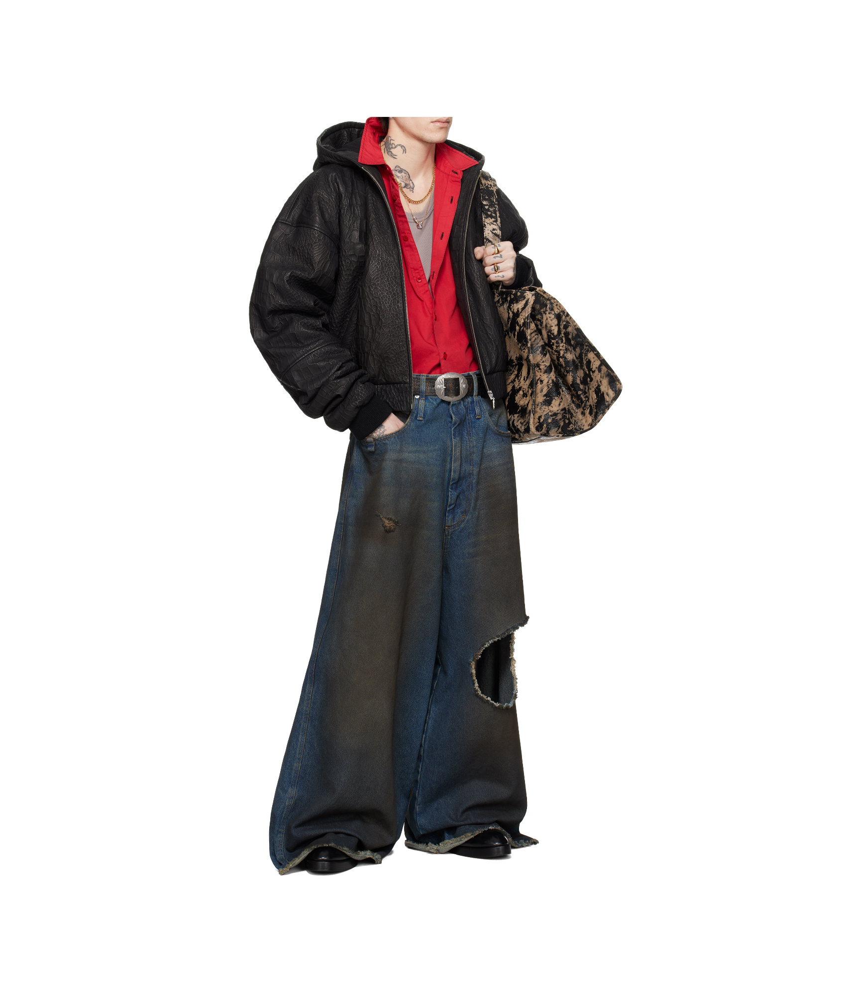 Lu'u Dan Blue Dumpster Denim Jeans In Dirty Blue