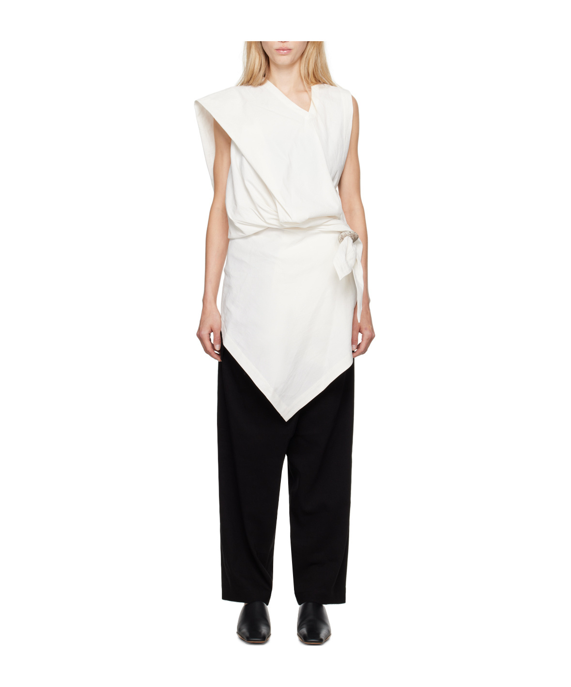 Issey Miyake Enclothe Blouse In White