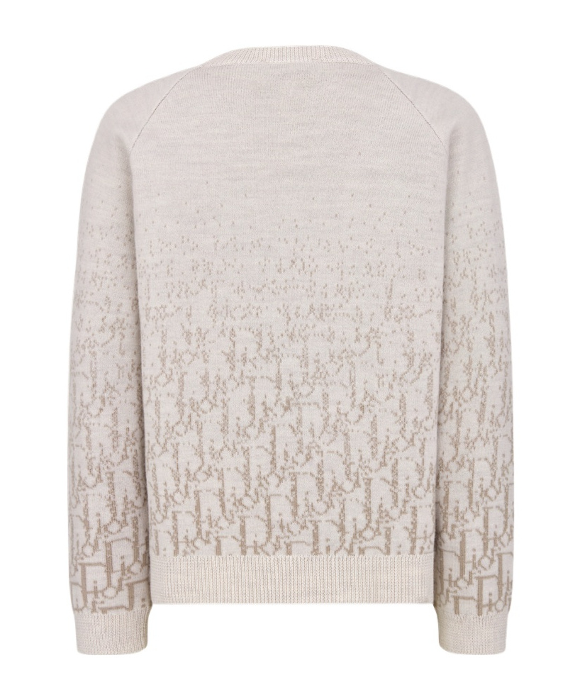 Dior Round-neck And Long-sleeved Sweater In White