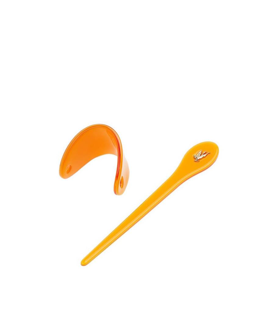 Etro Logo Hair Accessories In Yellow