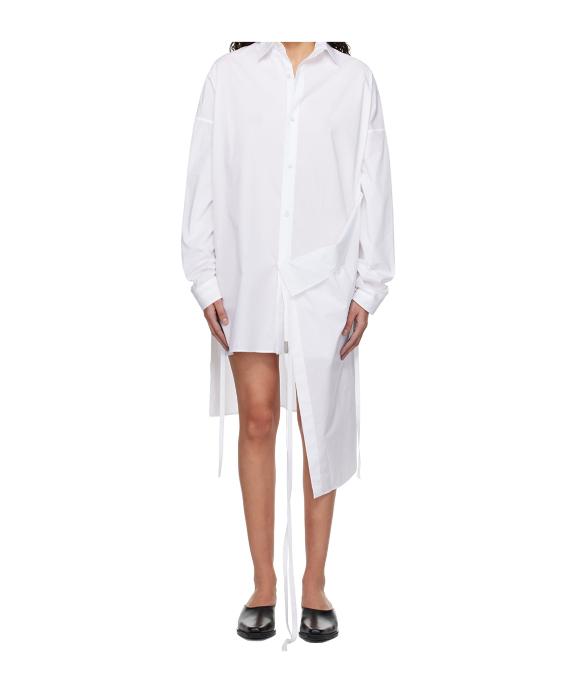 Ann Demeulemeester Mala Mid-length Dress In White