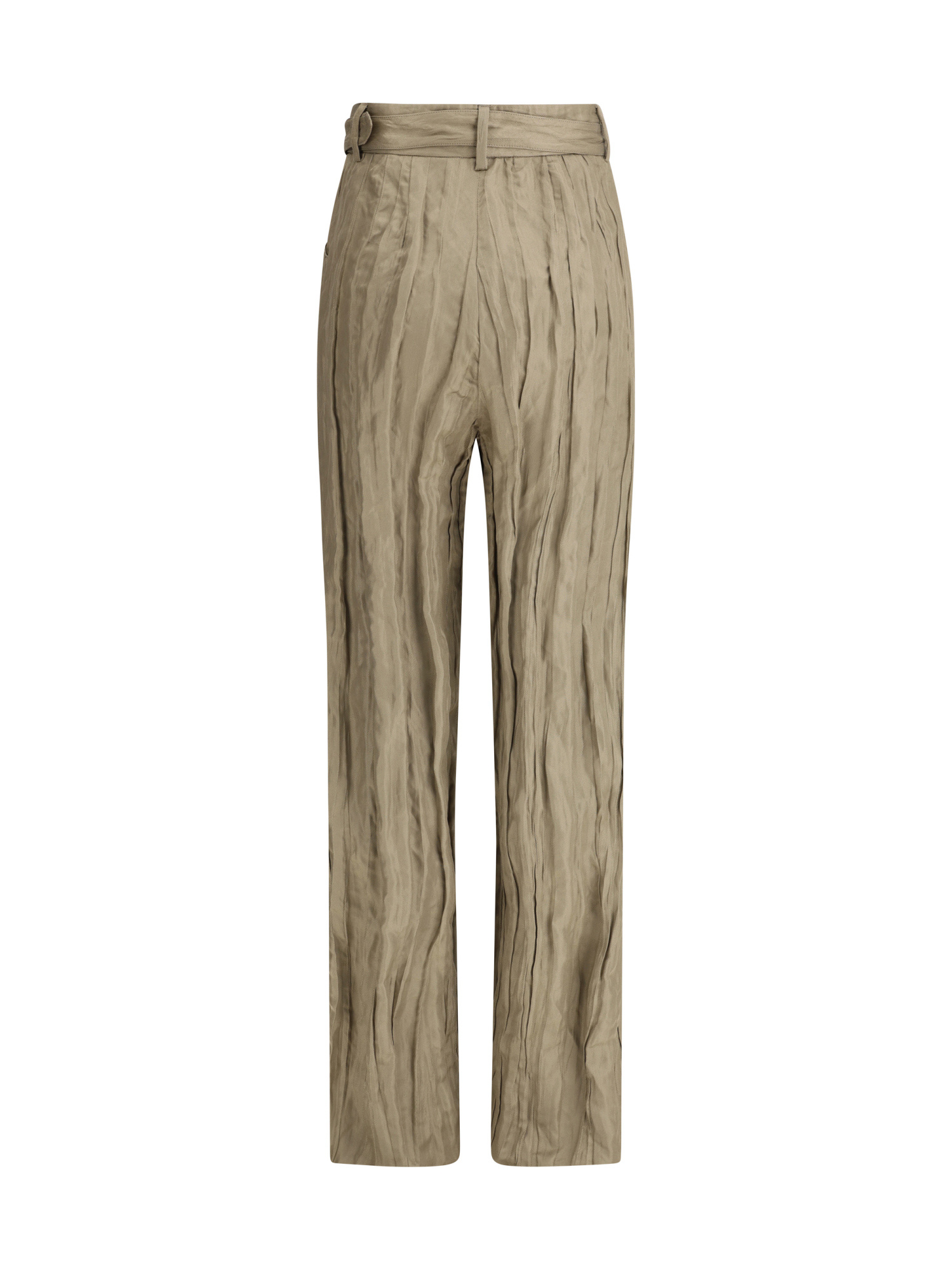 Gabriela Hearst Norman High-rise Metallic Silk Wide-leg Pants In Green