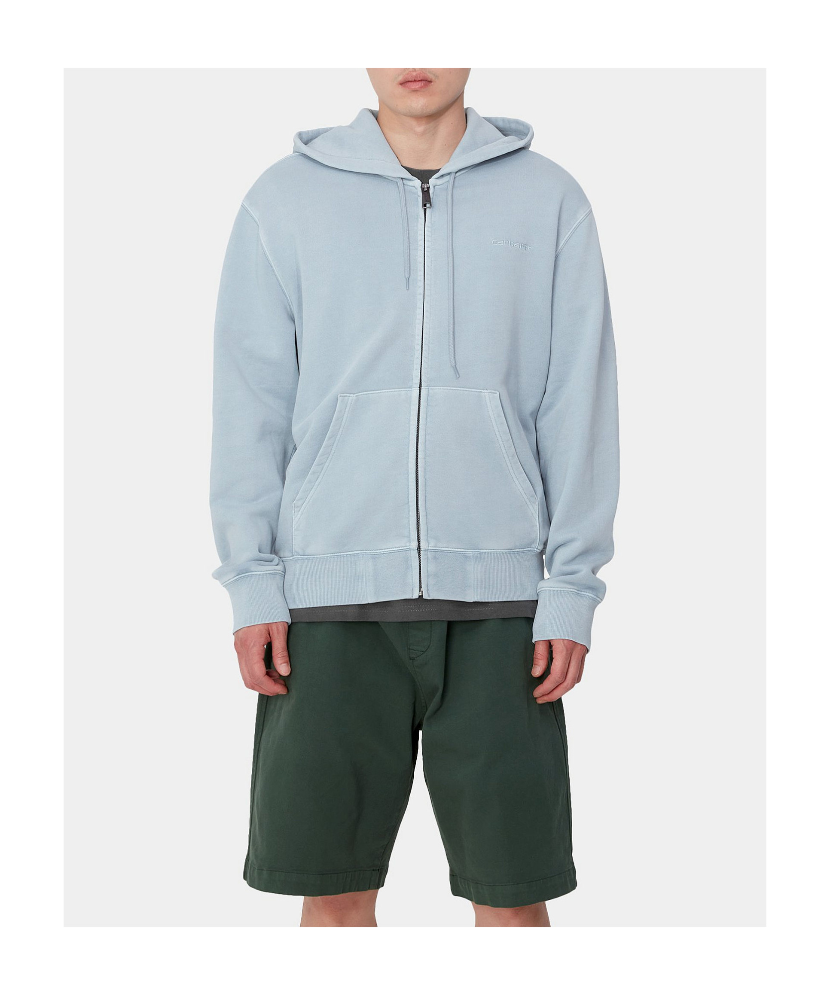 Carhartt Hooded Duster Script Jacket In Gray