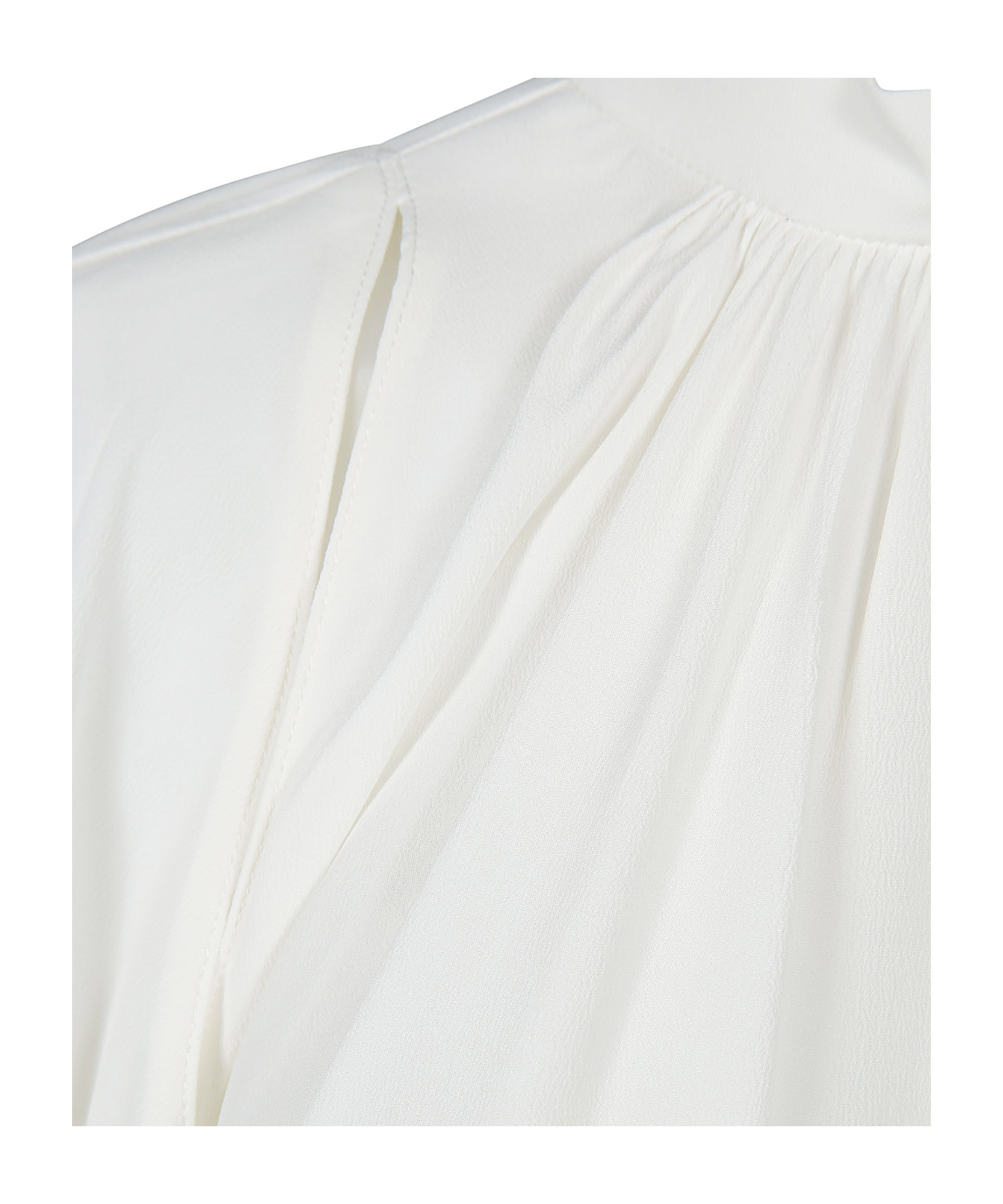 Pinko Flowing Blouse In Silk Blend In White