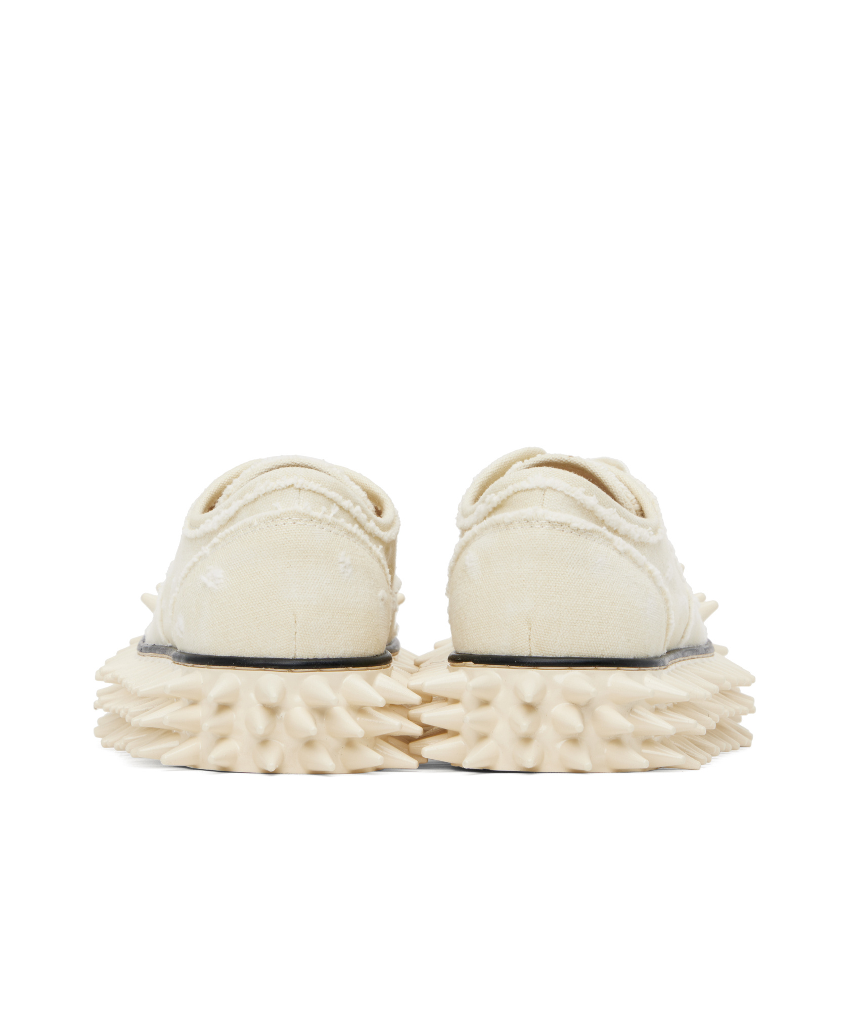 Doublet Off-white Spiky Canvas Sneakers In Nude