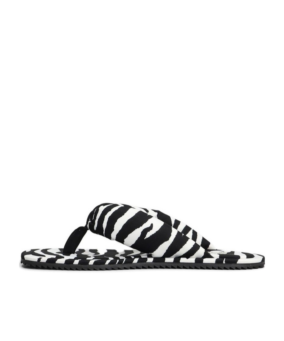 Shop Attico ''indie'' White And Black Flat Thong
