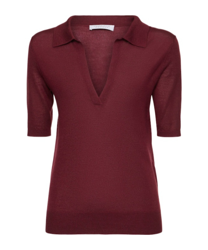 Gabriela Hearst Pull-down Short-sleeved Polo Shirt