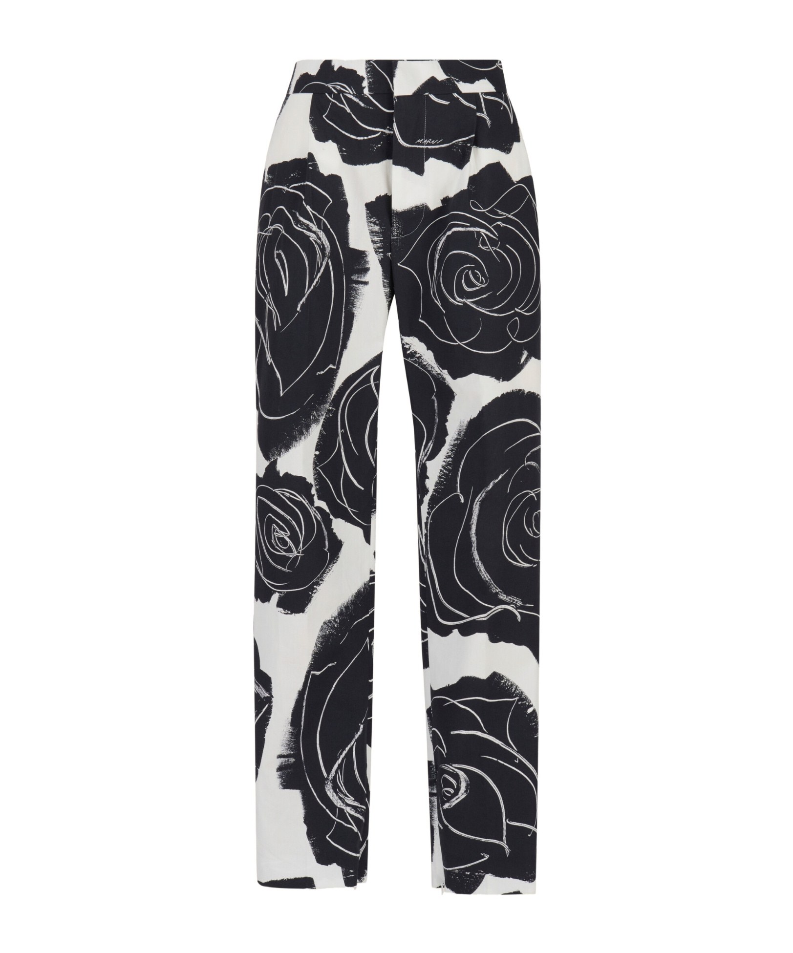 Marni Trousers Featuring Floral Pattern And Pockets