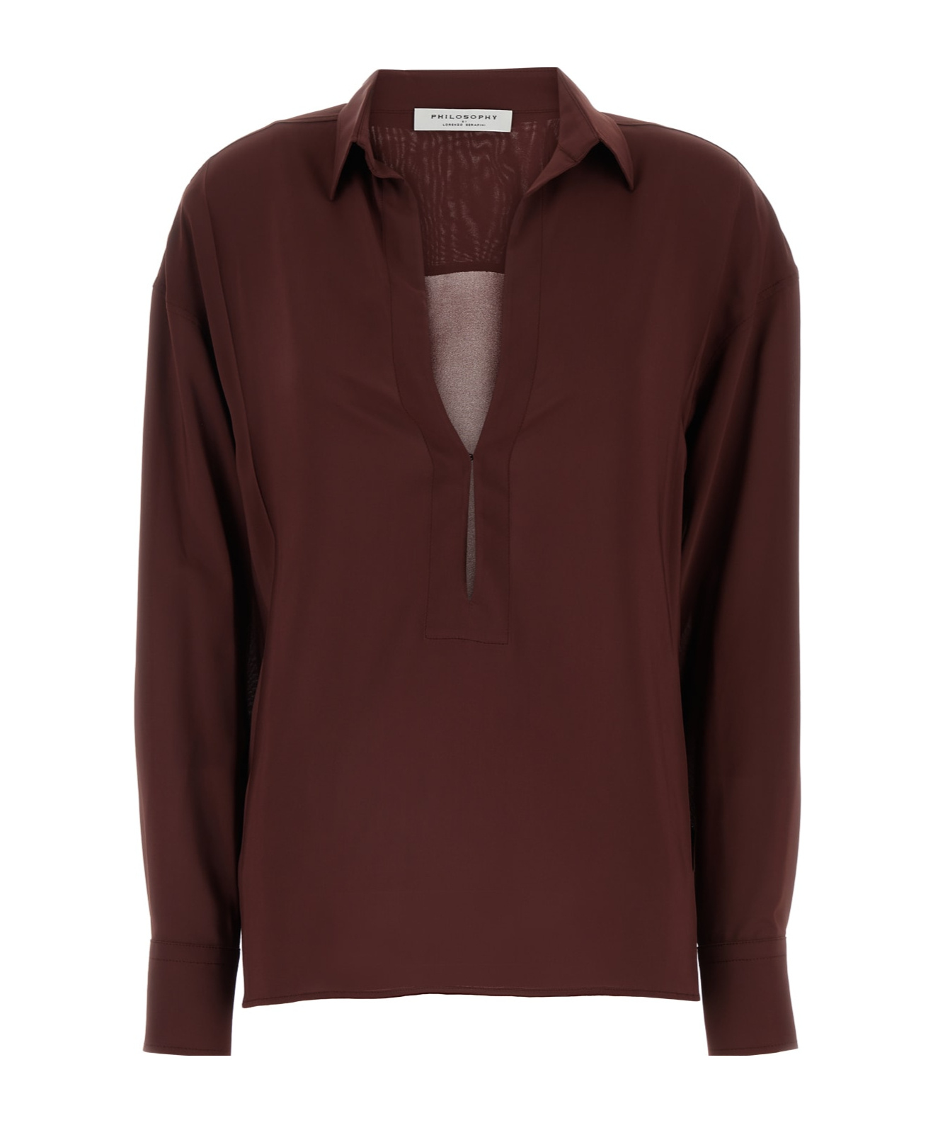 Philosophy Di Lorenzo Serafini Oversized Shirt In Brown