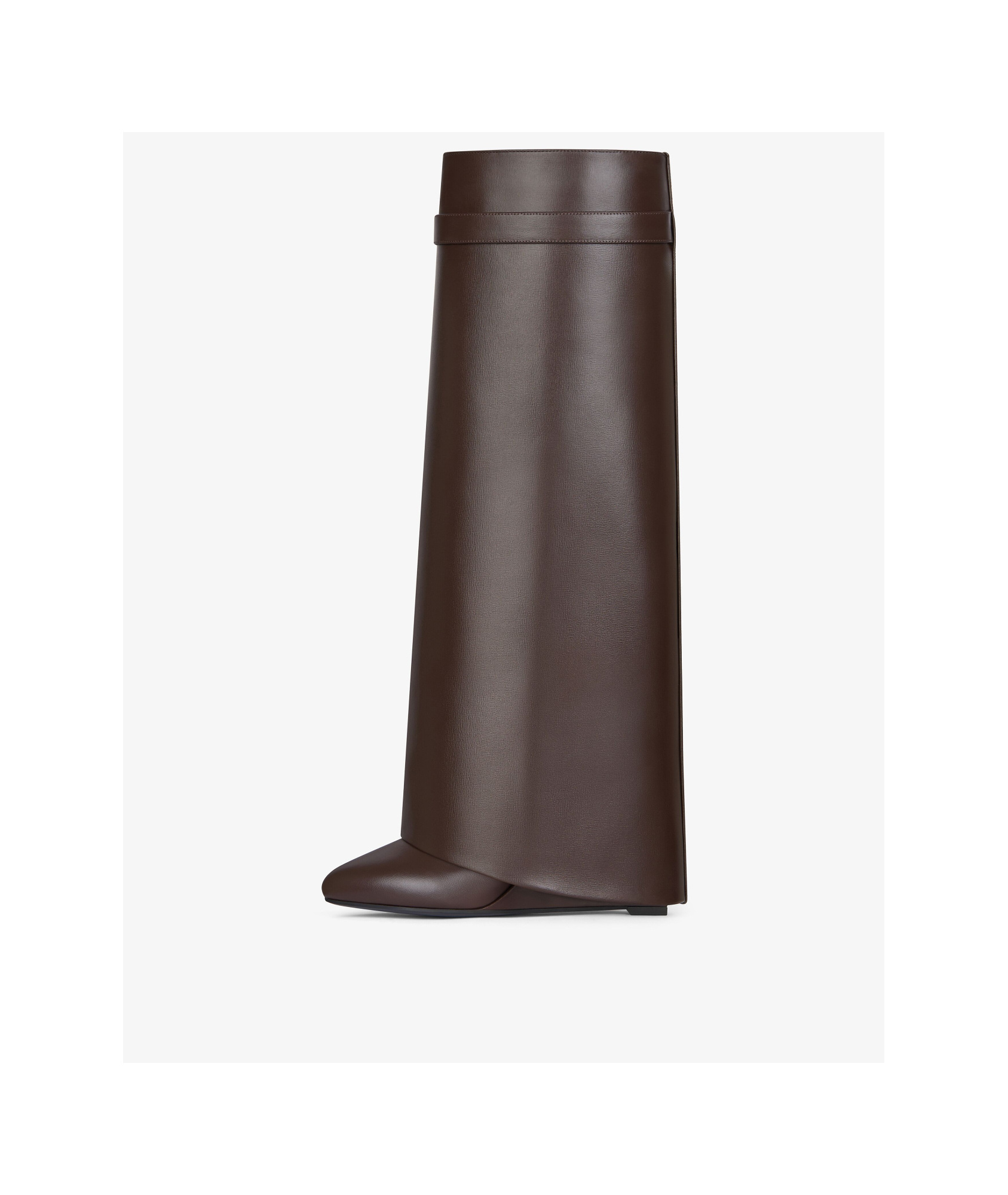 Givenchy Shark Lock Boots In Leather In Brown