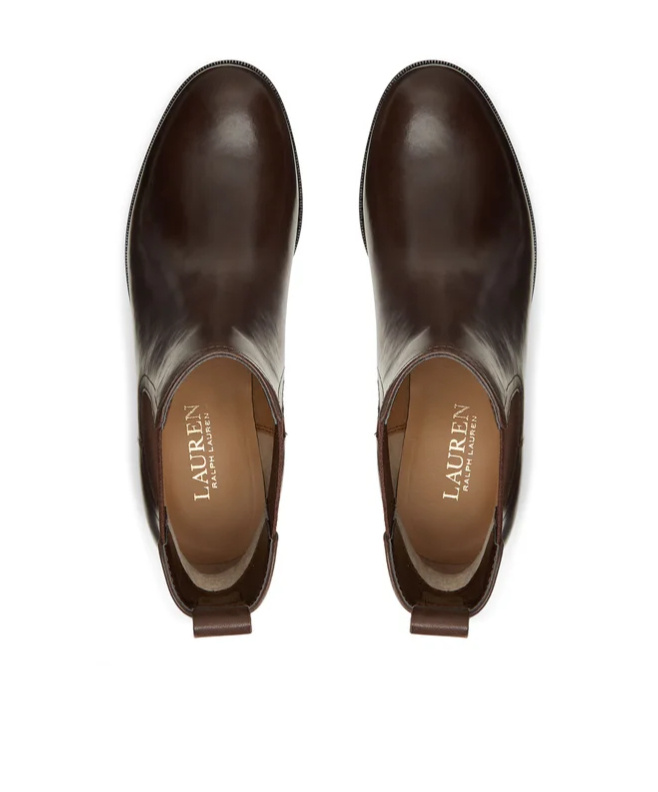 Polo Ralph Lauren Round-head Short Boots In Black