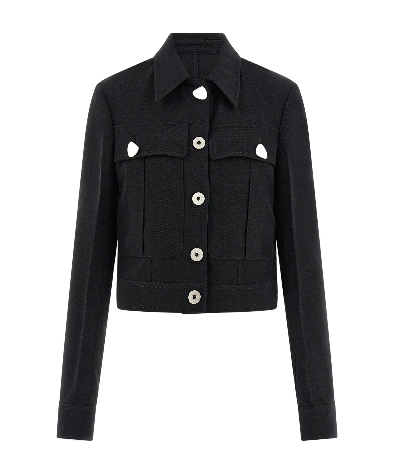 Ferragamo Black Single-breasted Wool Jacket In Black