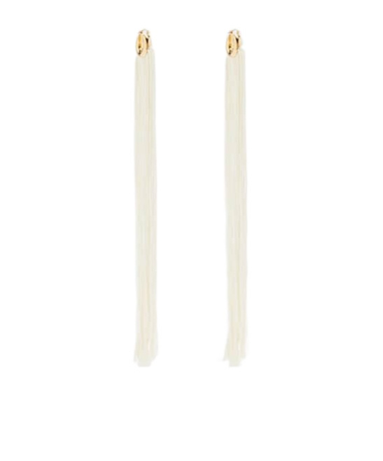 Jil Sander Drop Earrings In White