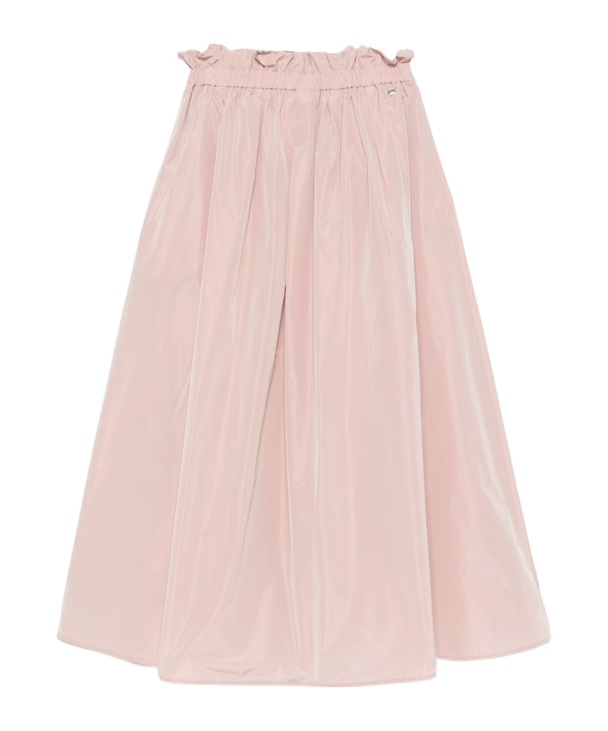 Herno Pink Midi Skirt With Elasticated Waistband In Pink